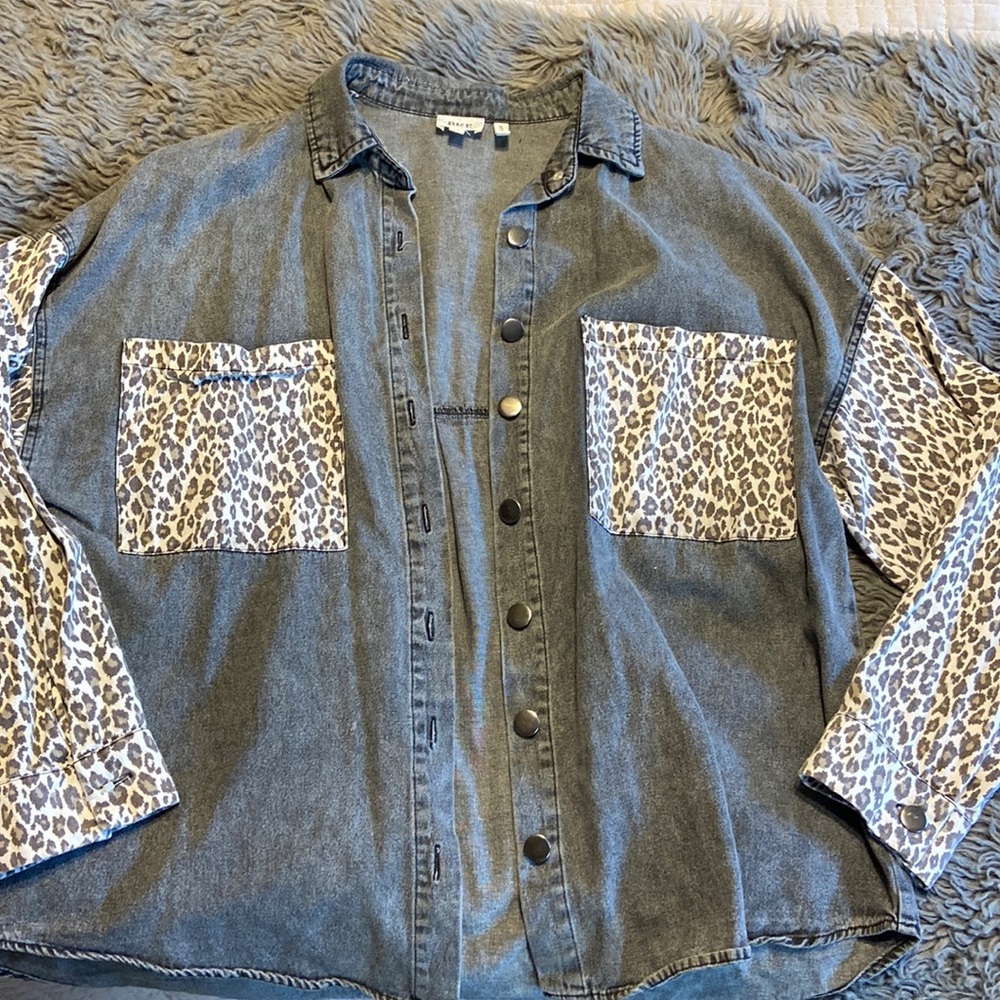 BKE Oversized Jean Shirt